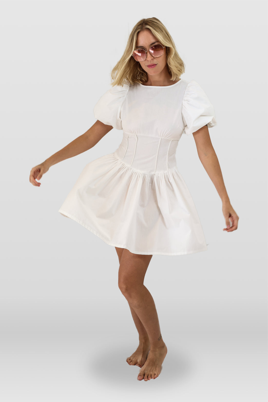 JASPE short dress with short sleeves